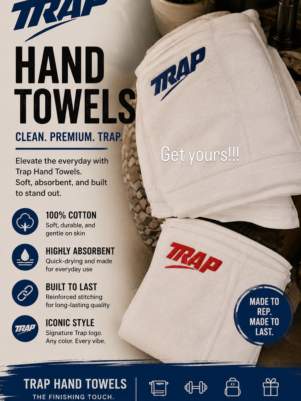 Trap Printed Hand Towels