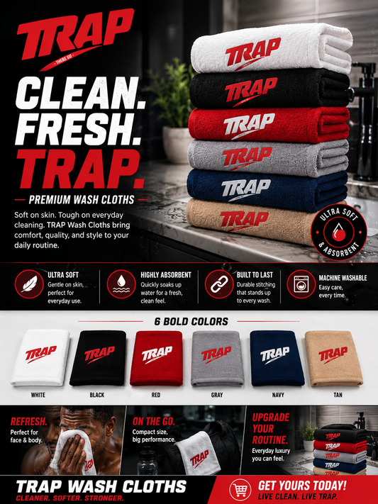 There Goes Trap Washcloths